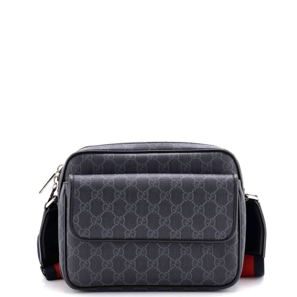 Gucci Small Web Strap Front Pocket Crossbody Messenger